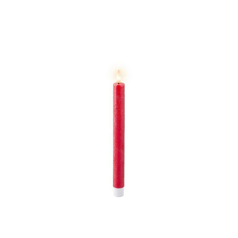 КОЛЕДНИ СВЕЩИ 2 БР LED WICK DINNER CANDLE ЧЕРВ 24,5СМ