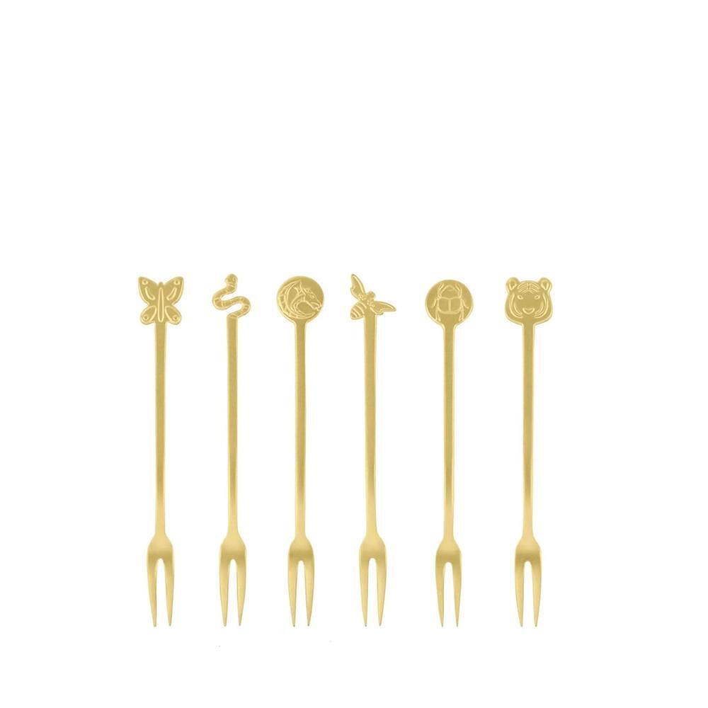 КОМПЛЕКТ 6 БР. ПАРТИ ВИЛИЦИ SAMBONET FASHION LIVING PVD GOLD