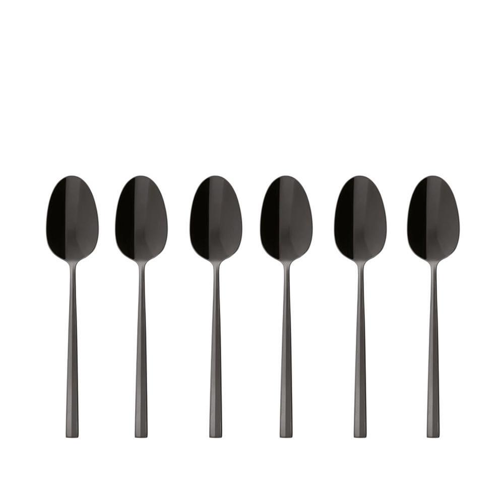 КОМПЛЕКТ ДЕСЕРТНА ЛЪЖИЧКА S/STEEL ROCK PVD BLK 6 Ч