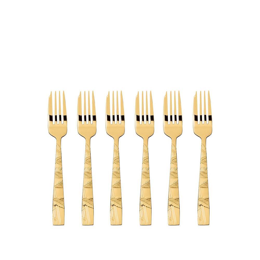КОМПЛЕКТ ДЕСЕРТНИ ВИЛИЧКИ JUNGLE S/STEEL GOLD 6 Ч
