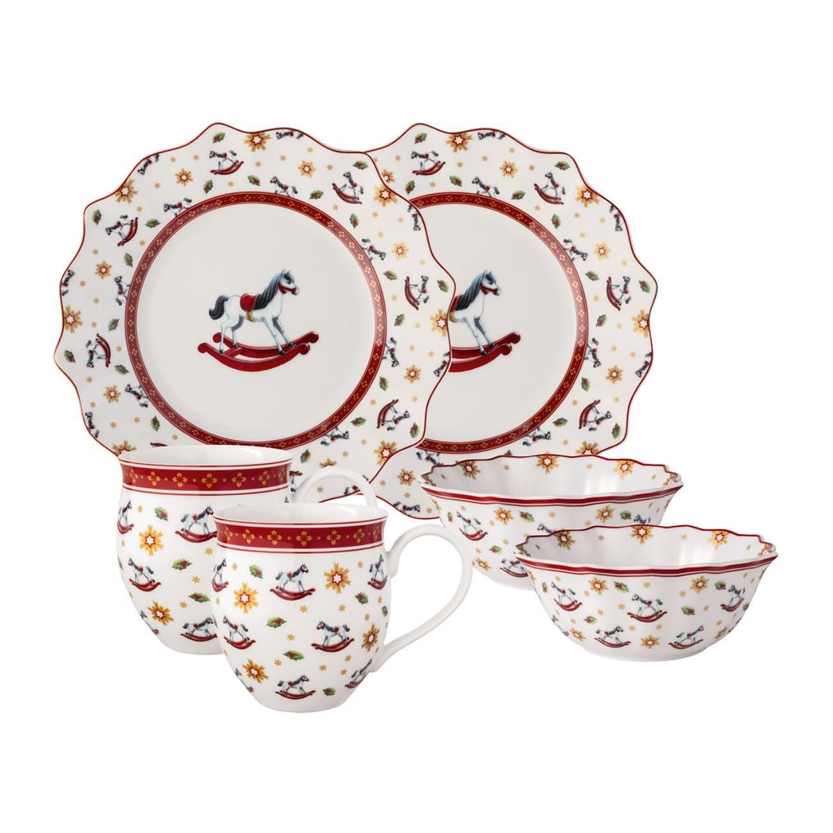КОМПЛЕКТ ЗА ЗАКУСКА ЗА ДВАМА VILLEROY&BOCH ROCKIN HORS 6Ч TOY`S DELIGHT