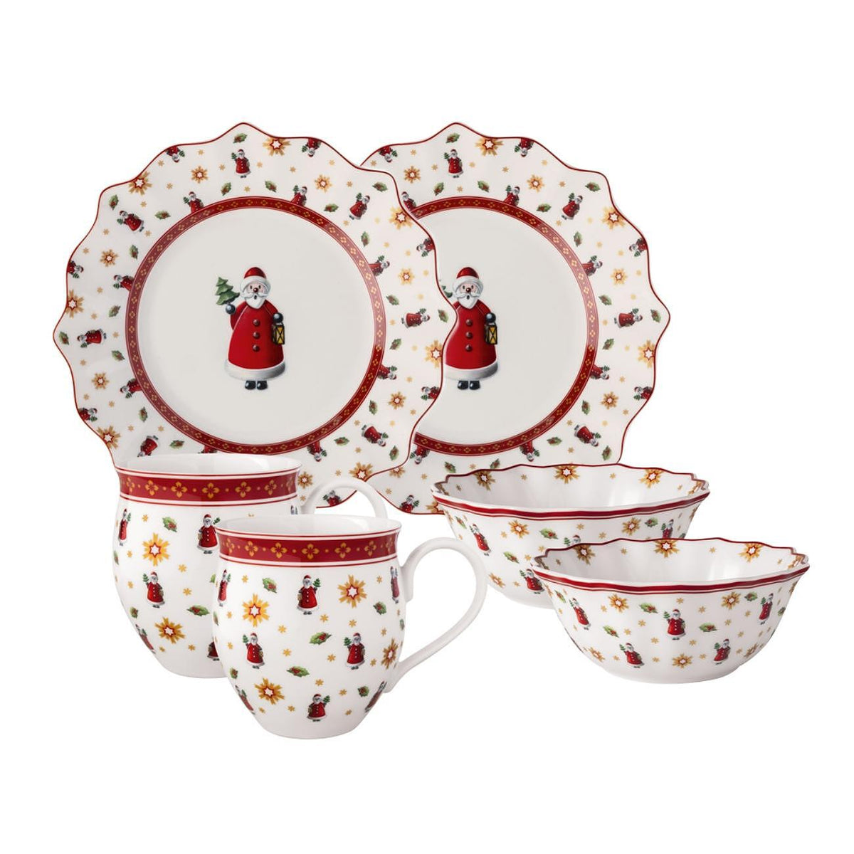 КОМПЛЕКТ ЗА ЗАКУСКА ЗА ДВАМА VILLEROY&BOCH SANTA 6Ч TOY`S DELIGHT