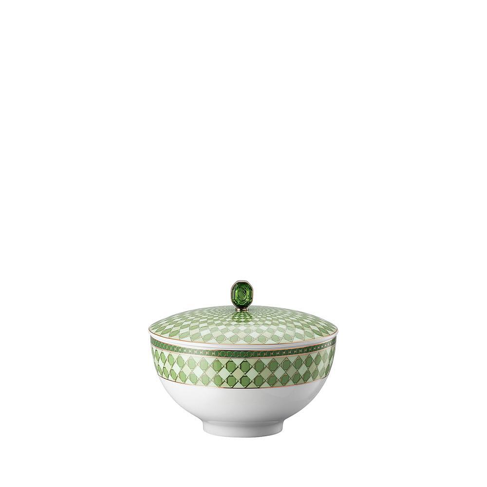 КУПА С КАПАК 12СМ SIGNUM ROSENTHAL SWAROVSKI FERN ЗЕЛЕН