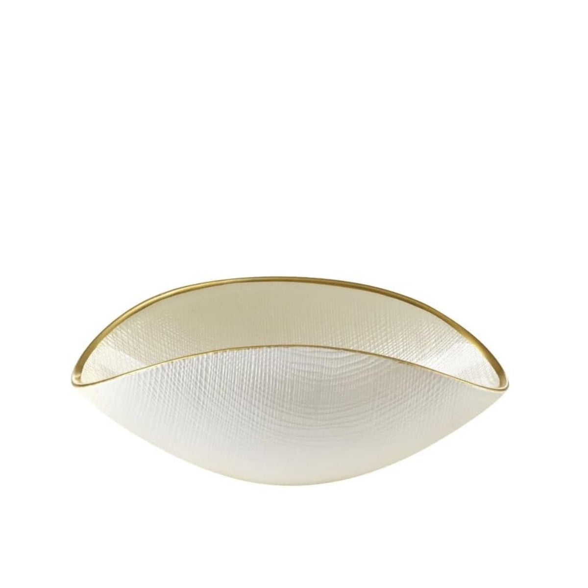 ДЕКОРАТИВНА КУПА ONLY LUX BURANO BIANCO PERLA GOLD 38X11 СМ