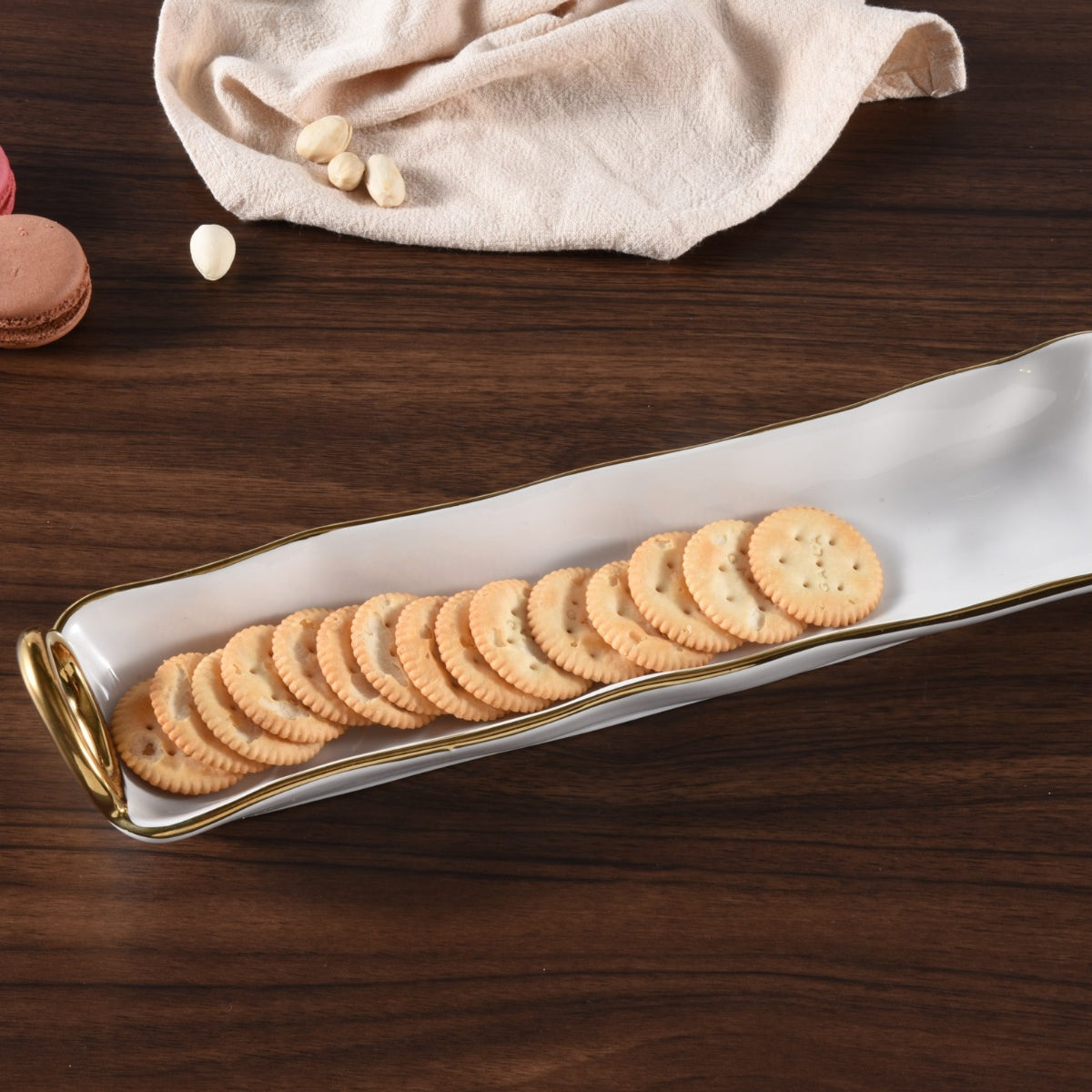 ПРАВОЪГЪЛНО ПЛАТО С ДРЪЖКИ PAMPA BAY GOLDEN HANDLES 36Х8Х5 СМ