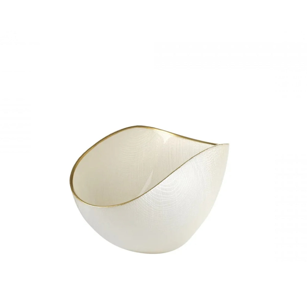 ДЕКОРАТИВНА КУПА ONLY LUX BURANO BIANCO PERLA GOLD 28X14 СМ