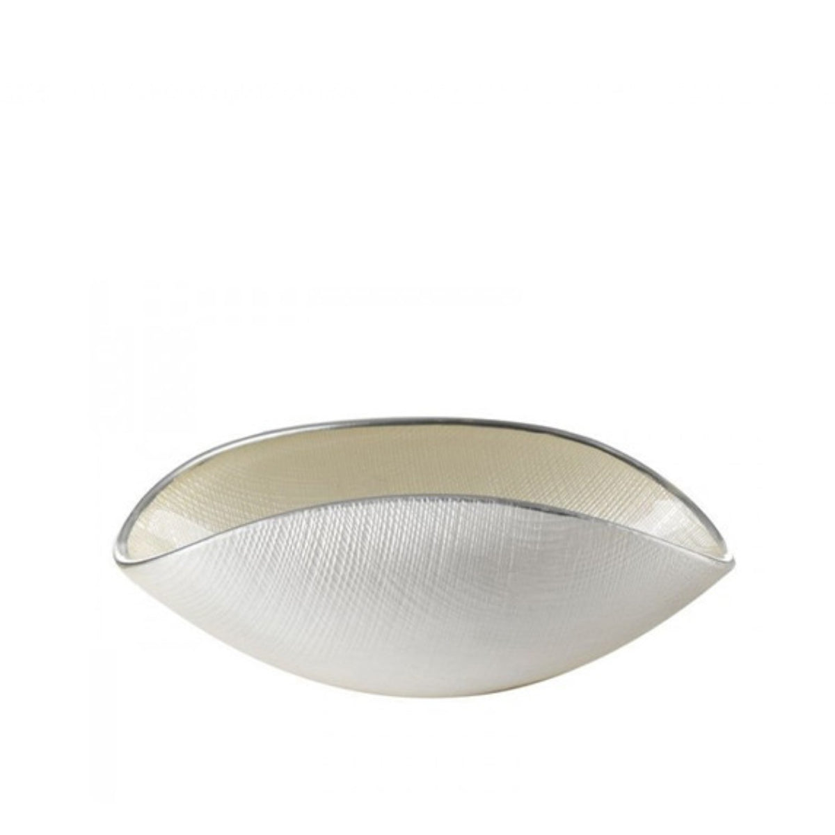 ДЕКОРАТИВНА КУПА ONLY LUX BURANO BIANCO PERLA PLATINUM 38X11 СМ