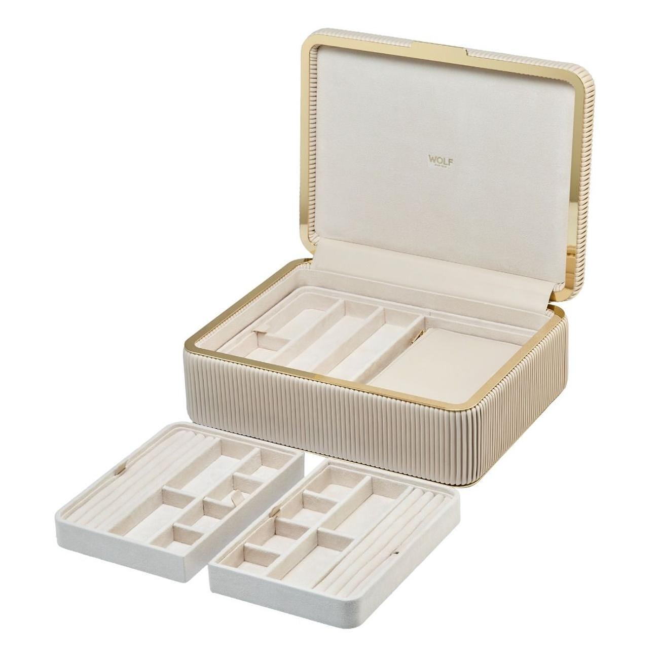 ЛУКСОЗНА КУТИЯ ЗА БИЖУТА ГОЛЯМА WOLF JEWELLLERY BOX BELLA BONE
