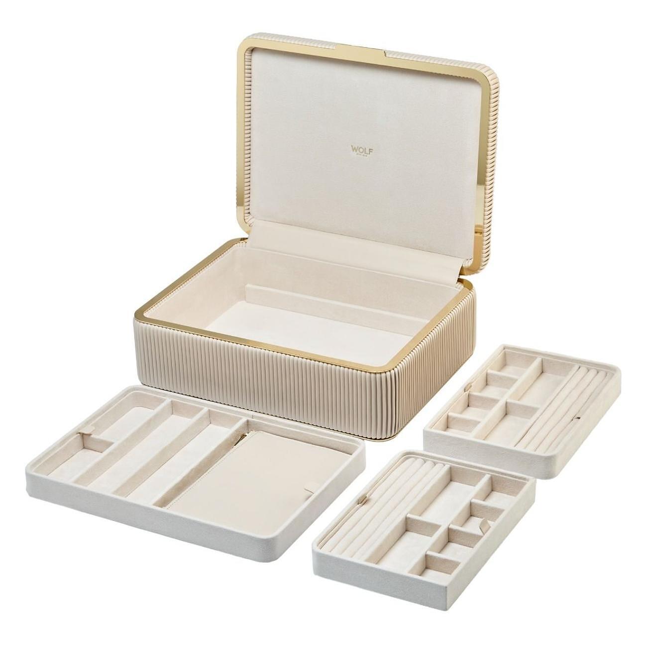 ЛУКСОЗНА КУТИЯ ЗА БИЖУТА ГОЛЯМА WOLF JEWELLLERY BOX BELLA BONE