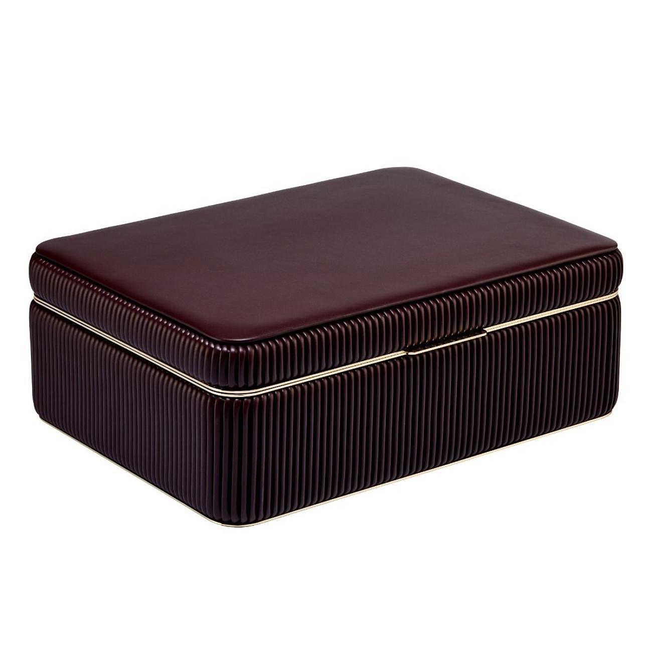 ЛУКСОЗНА КУТИЯ ЗА БИЖУТА ГОЛЯМА WOLF JEWELLLERY BOX BELLA BORDEUX