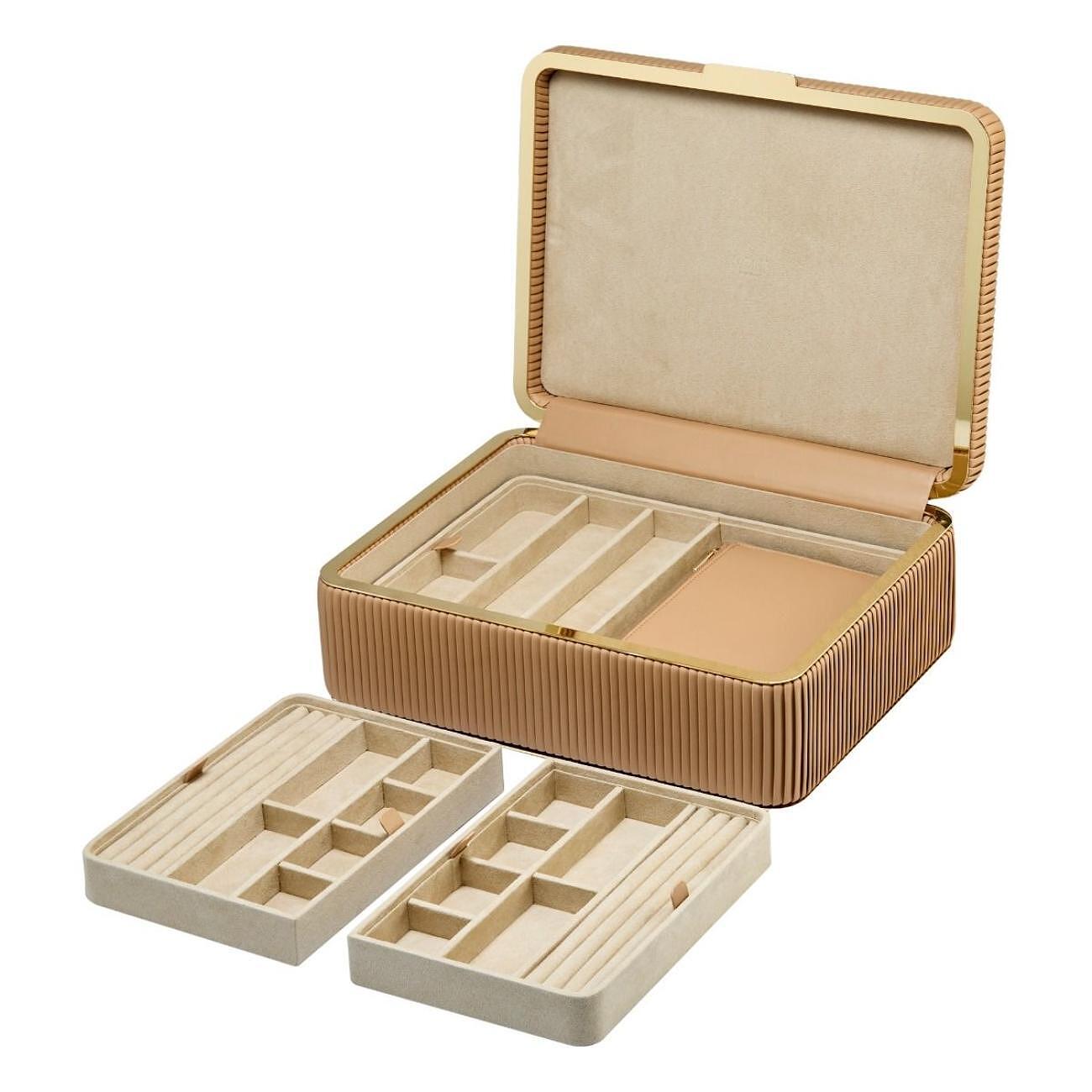 ЛУКСОЗНА КУТИЯ ЗА БИЖУТА ГОЛЯМА WOLF JEWELLLERY BOX BELLA MOCHA