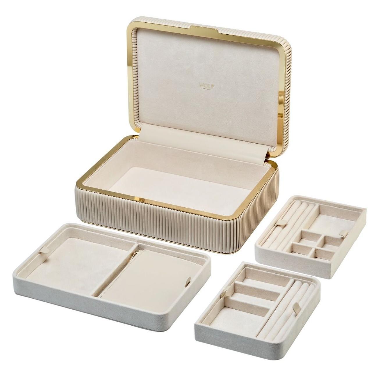 ЛУКСОЗНА КУТИЯ ЗА БИЖУТА СРЕДНА WOLF JEWELLERY BOX BELLA BONE
