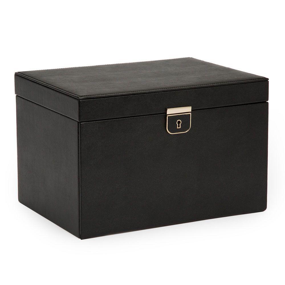 ЛУКСОЗНА КОЖЕНА КУТИЯ ЗА БИЖУТА WOLF JEWELLERY BOX PALERMO ANTHRACITE