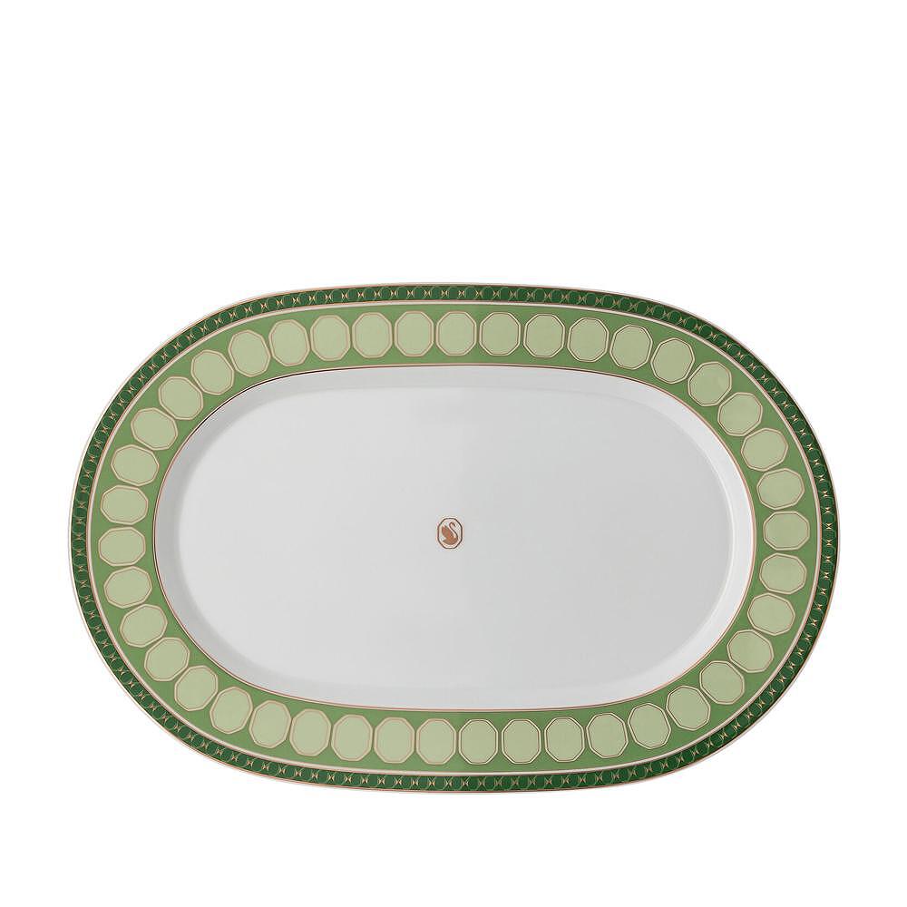 ПЛАТО 40СМ SIGNUM ROSENTHAL SWAROVSKI ЗЕЛЕН