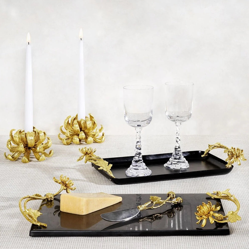 ПЛАТО ЗА СИРЕНА С НОЖ MICHAEL ARAM DAHLIA CHEESEBOARD 44X25 СМ