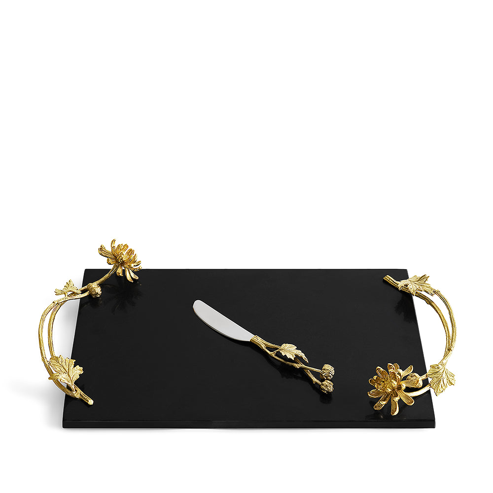 ПЛАТО ЗА СИРЕНА С НОЖ MICHAEL ARAM DAHLIA CHEESEBOARD 44X25 СМ