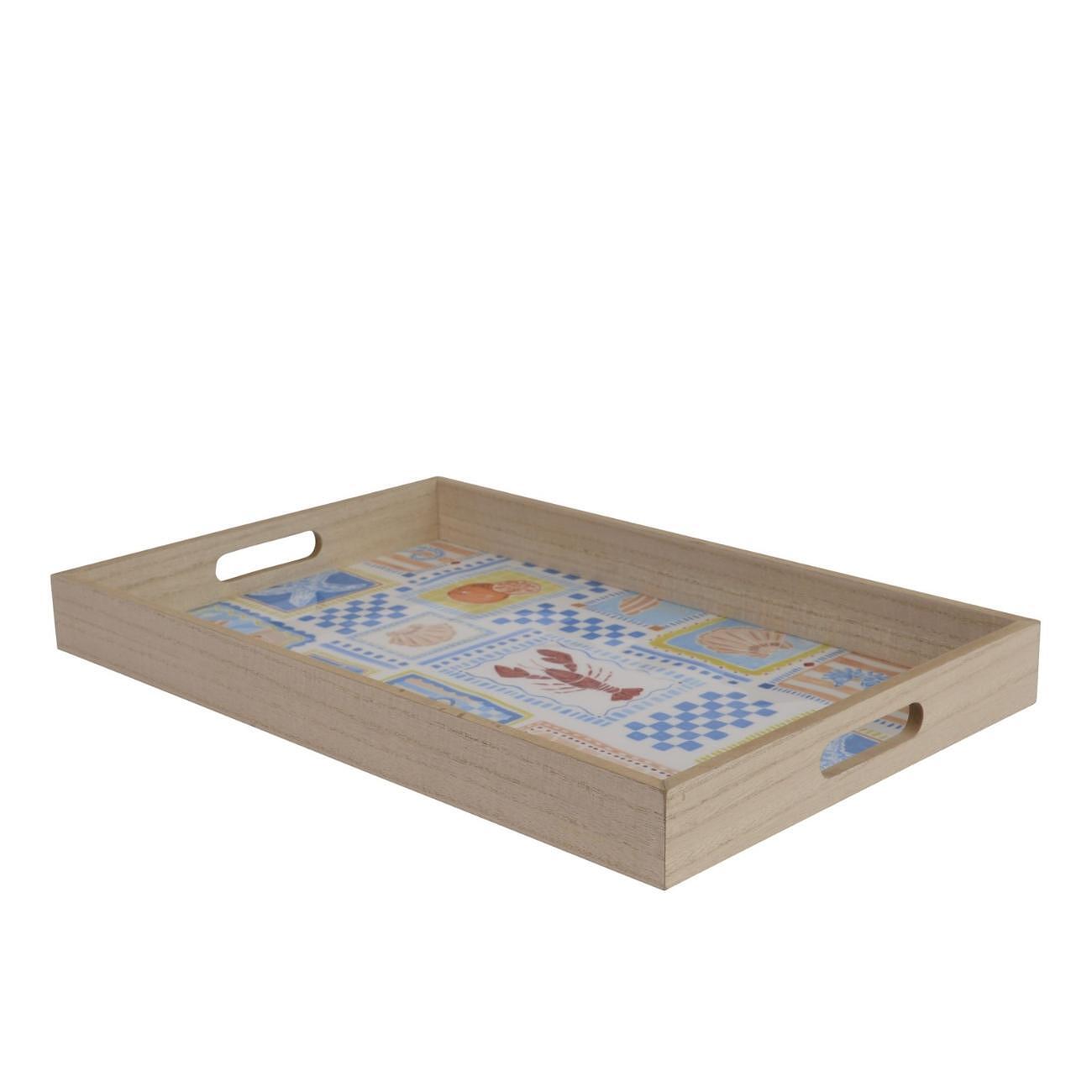 ПРАВОЪГЪЛЕН ДЪРВЕН ПОДНОС ОМАР 45Х30СМ