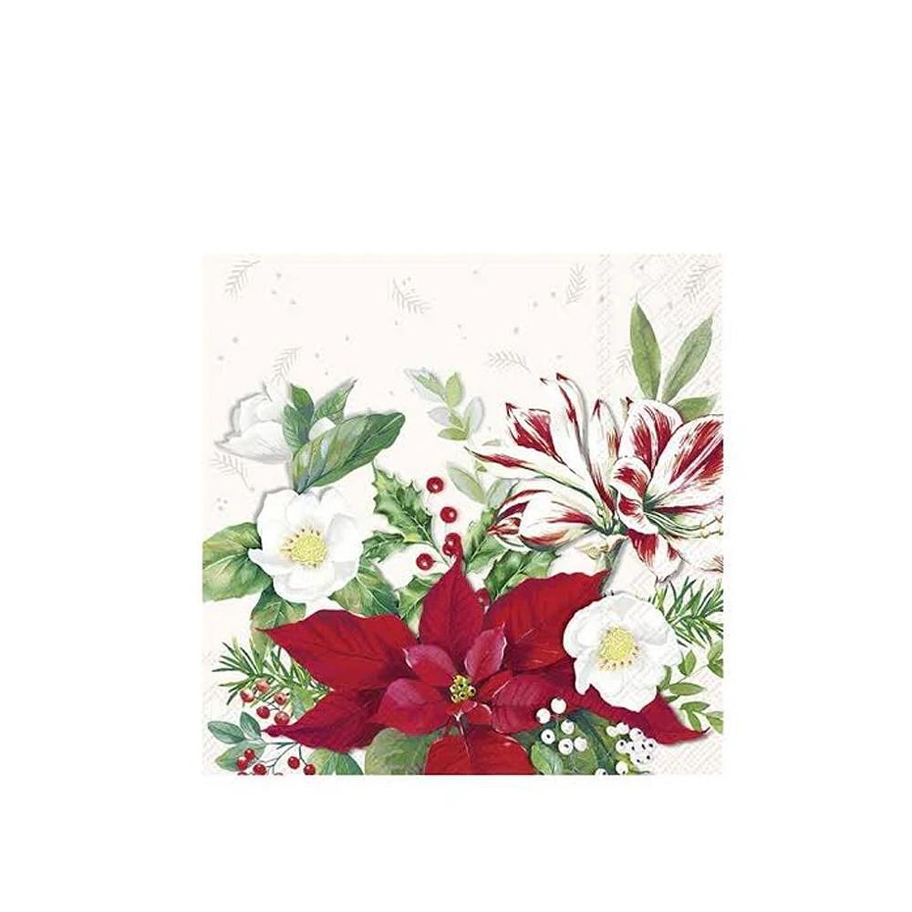 САЛФЕТКИ IHR CHRISTMAS FLORALS WHITE