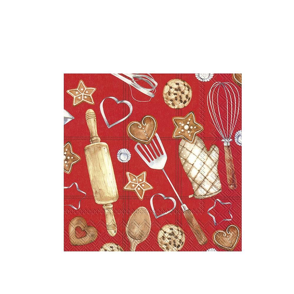 САЛФЕТКИ IHR WINTER BAKERY RED IHR