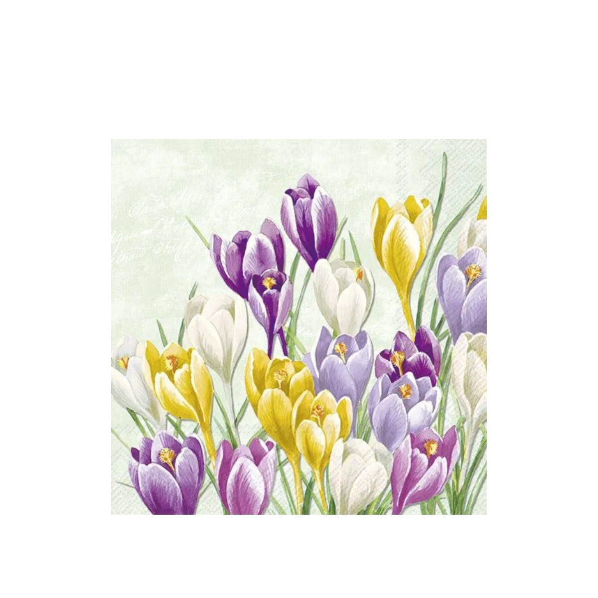 САЛФЕТКИ BLOOMING CROCUS LIGHT GREEN