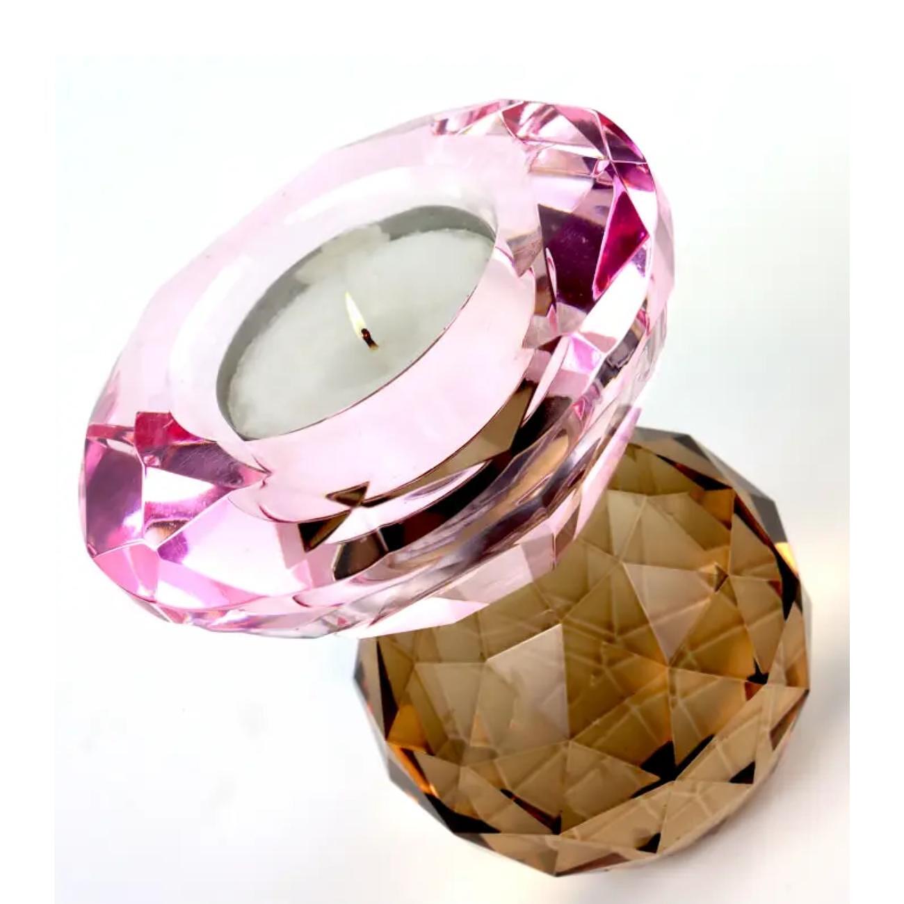 СТЪКЛЕН СВЕЩНИК BACCARAT РОЗОВ 9СМ СТЪКЛЕН СВЕЩНИК BACCARAT РОЗОВ 9СМ