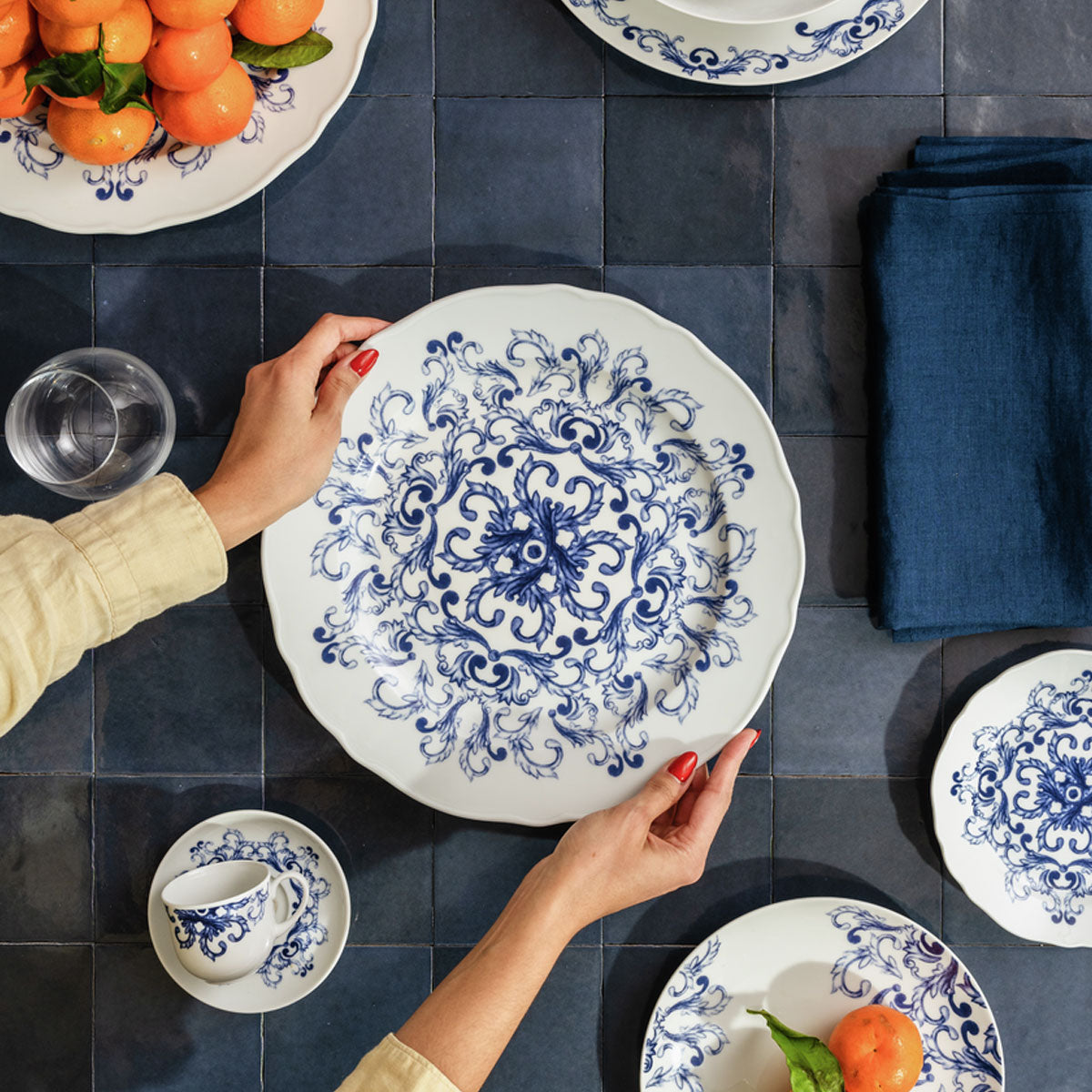 ОВАЛНО ПЛАТО 35 СМ ROSENTHAL TRUE BLUE