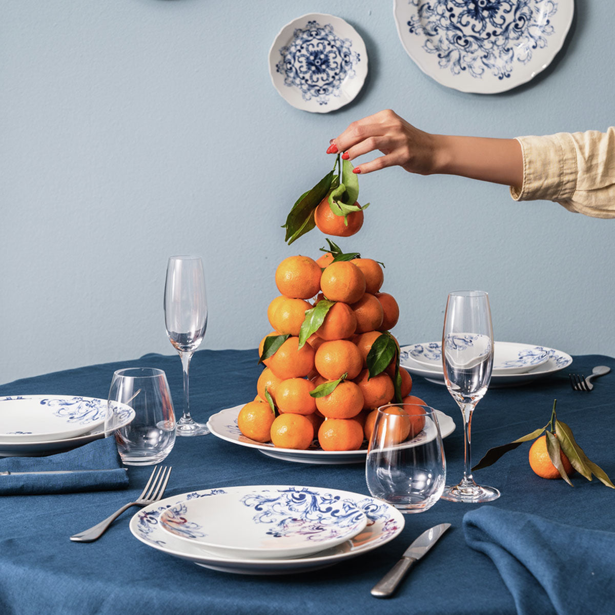 ОВАЛНО ПЛАТО 35 СМ ROSENTHAL TRUE BLUE