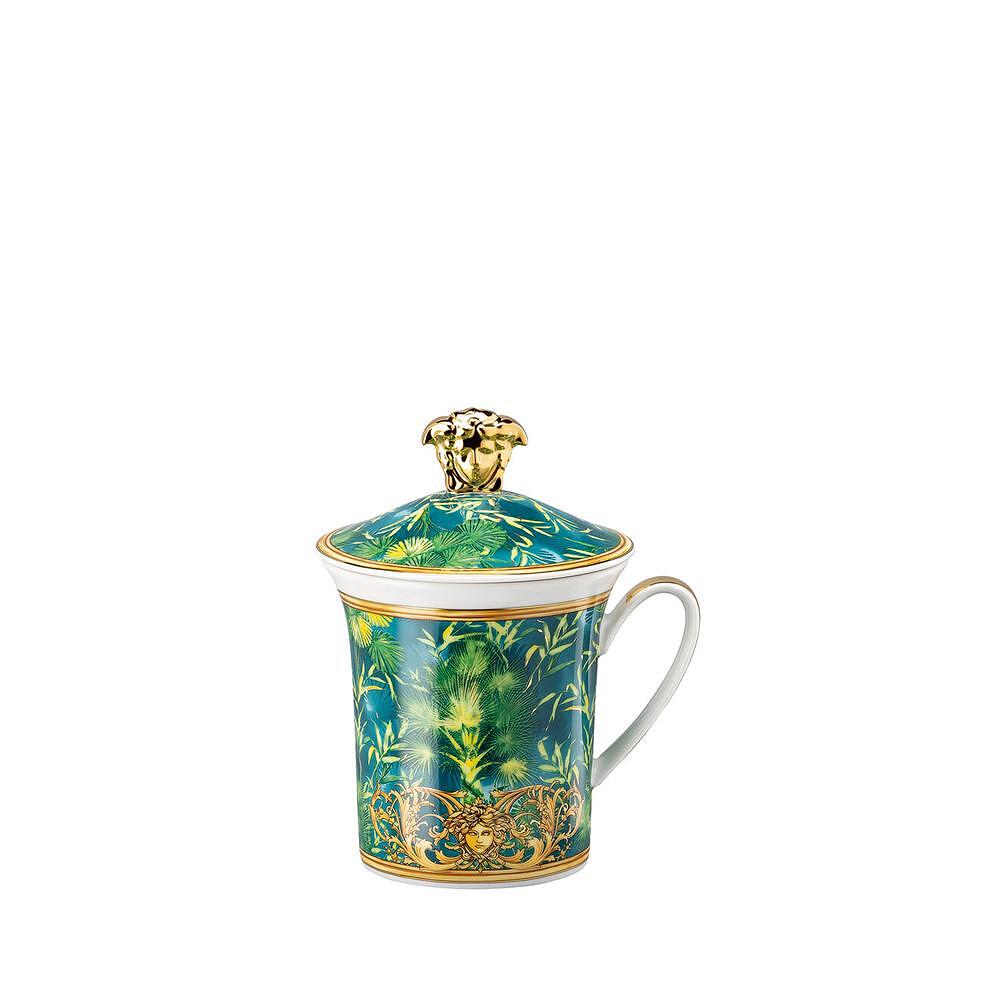 ЮБИЛЕЙНА ЧАША VERSACE MUG WITH LID 30 YEARS JUNGLE