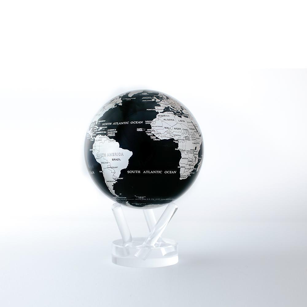 ВЪРТЯЩ СЕ ГЛОБУС MOVA BLACK AND SILVER GLOBE 15 СМ