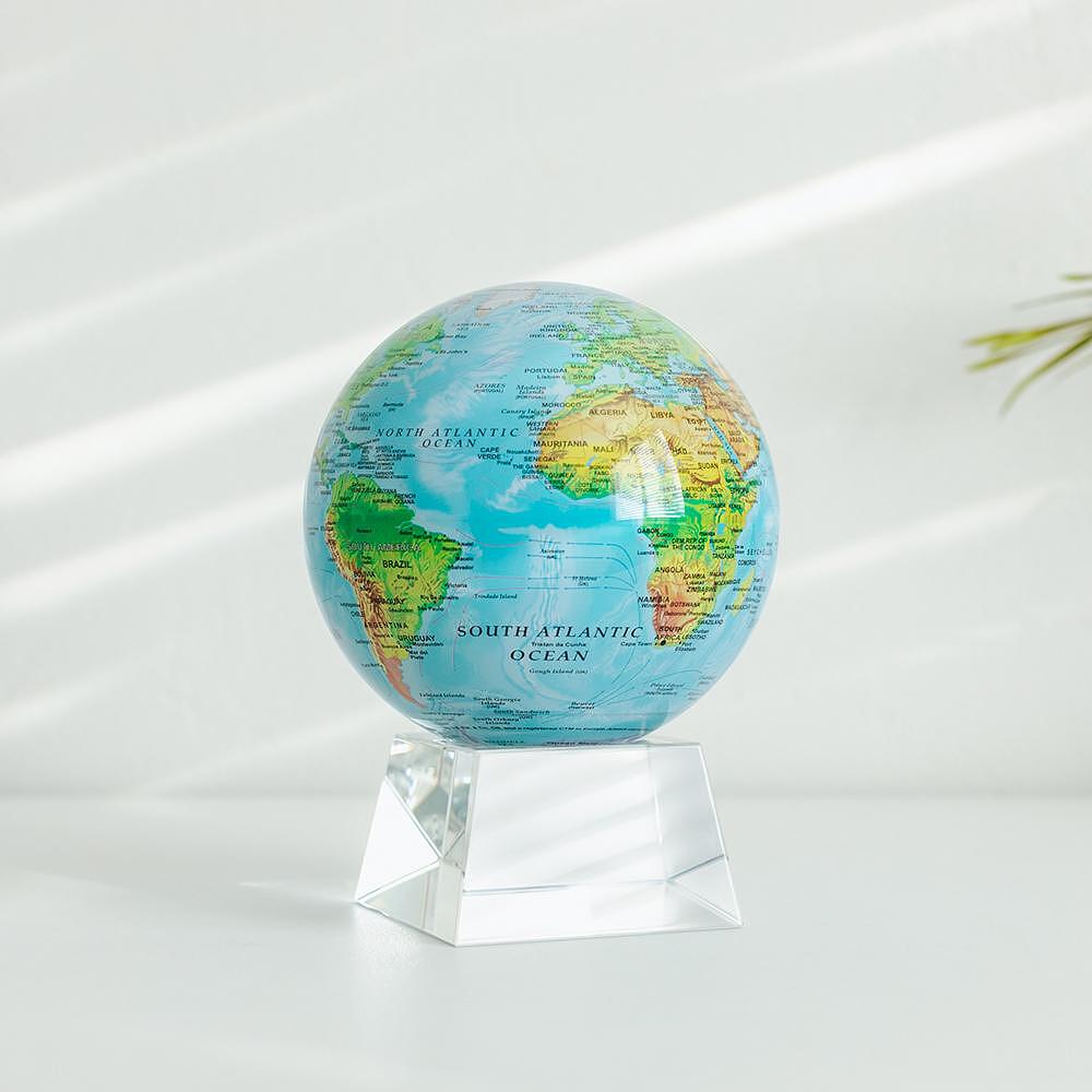 ВЪРТЯЩ СЕ ГЛОБУС MOVA RELIEF MAP BLUE GLOBE 11.5 CM