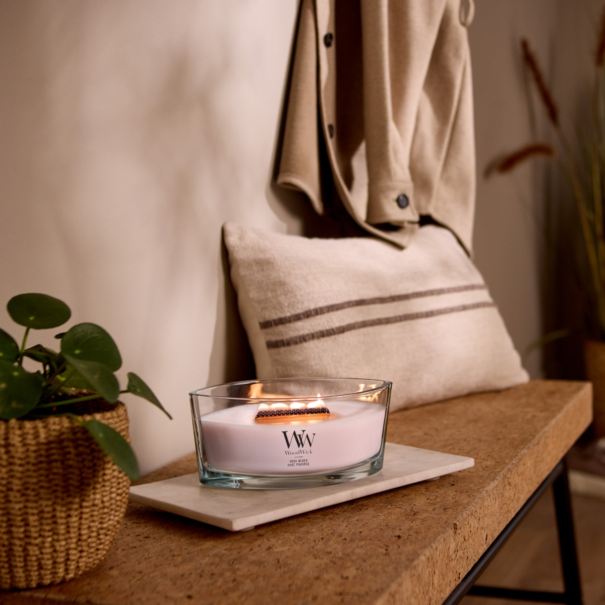 СВЕЩ WOOD WICK ROSE BLUSH ЕЛИПСА