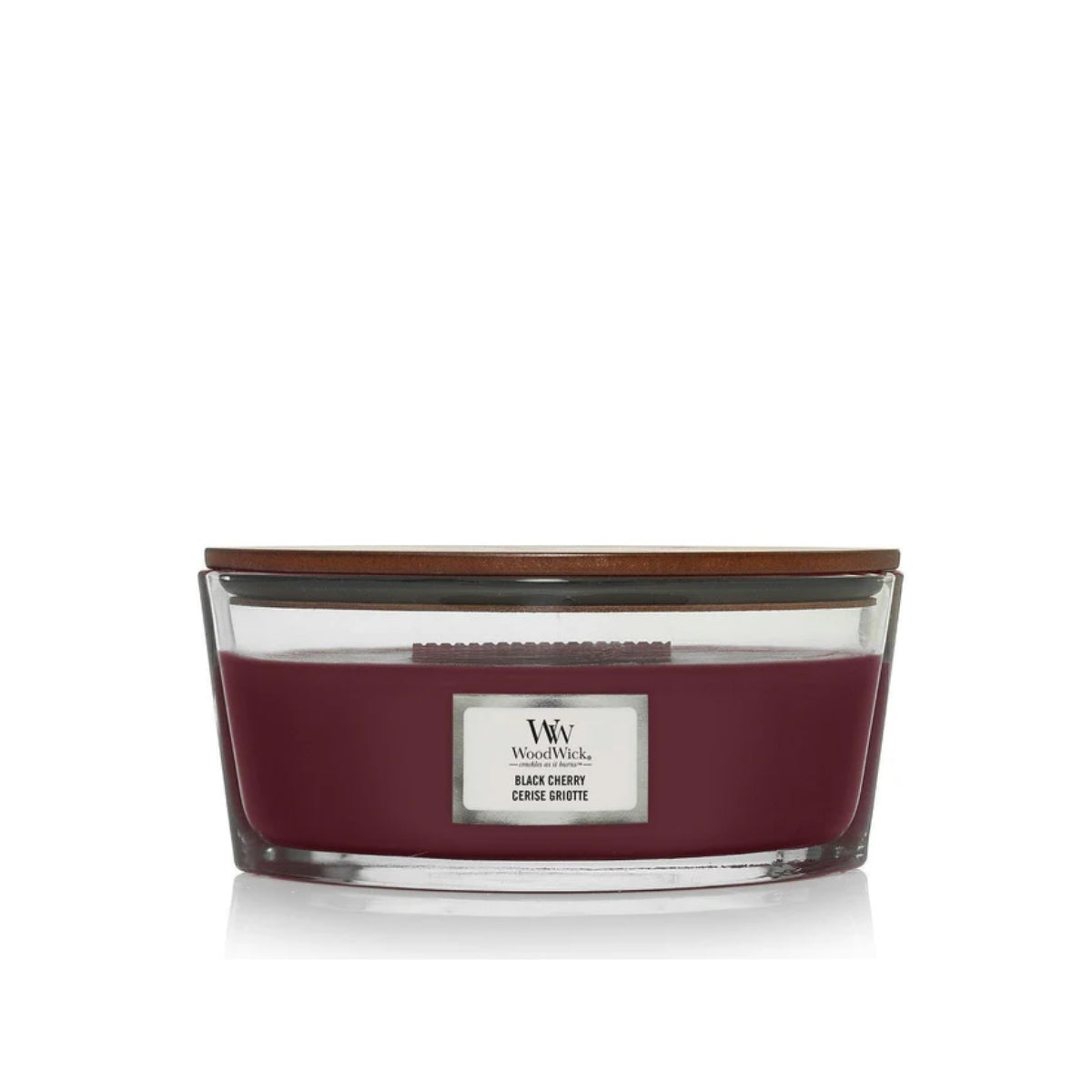 СВЕЩ WOOD WICK ELLIPSE JAR BLACK CHERRY