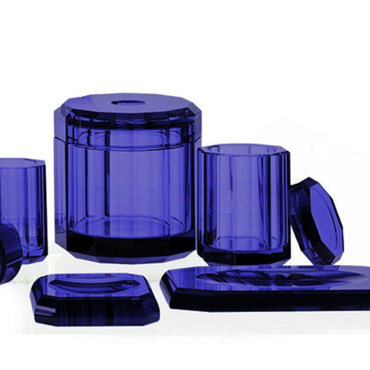 КУТИЯ С КАПАК DECOR WALTHER KRISTALL СИН MULTI BOX CAPRI BLUE