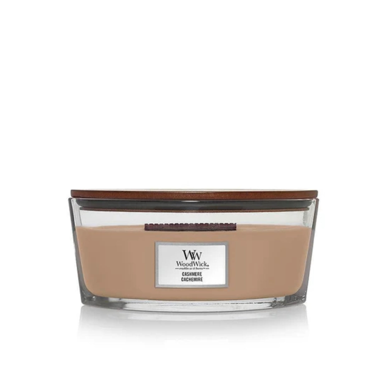 СВЕЩ WOOD WICK ELLIPSE JAR CASHMERE