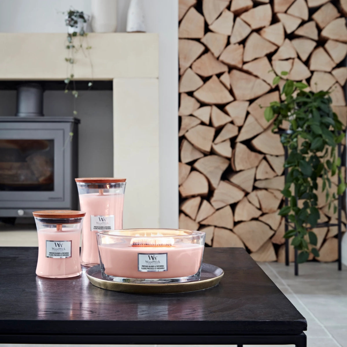 СВЕЩ WOOD WICK ELLIPSE JAR PRESS BLOOMS&PATCHO