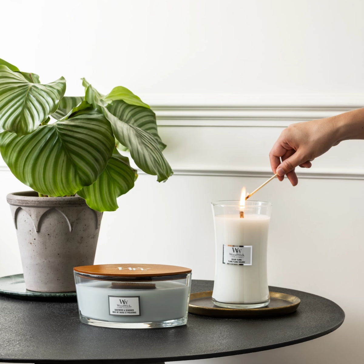 СВЕЩ WOOD WICK ELLIPSE SAGEWOOD&SEAGRASS