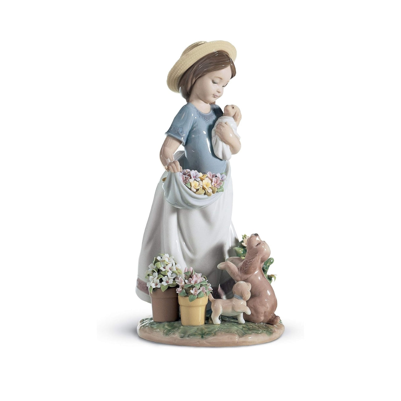 ДЕКОРАТИВНА ФИГУРА LLADRO A ROMP IN THE GARDEN 12Х22 СМ