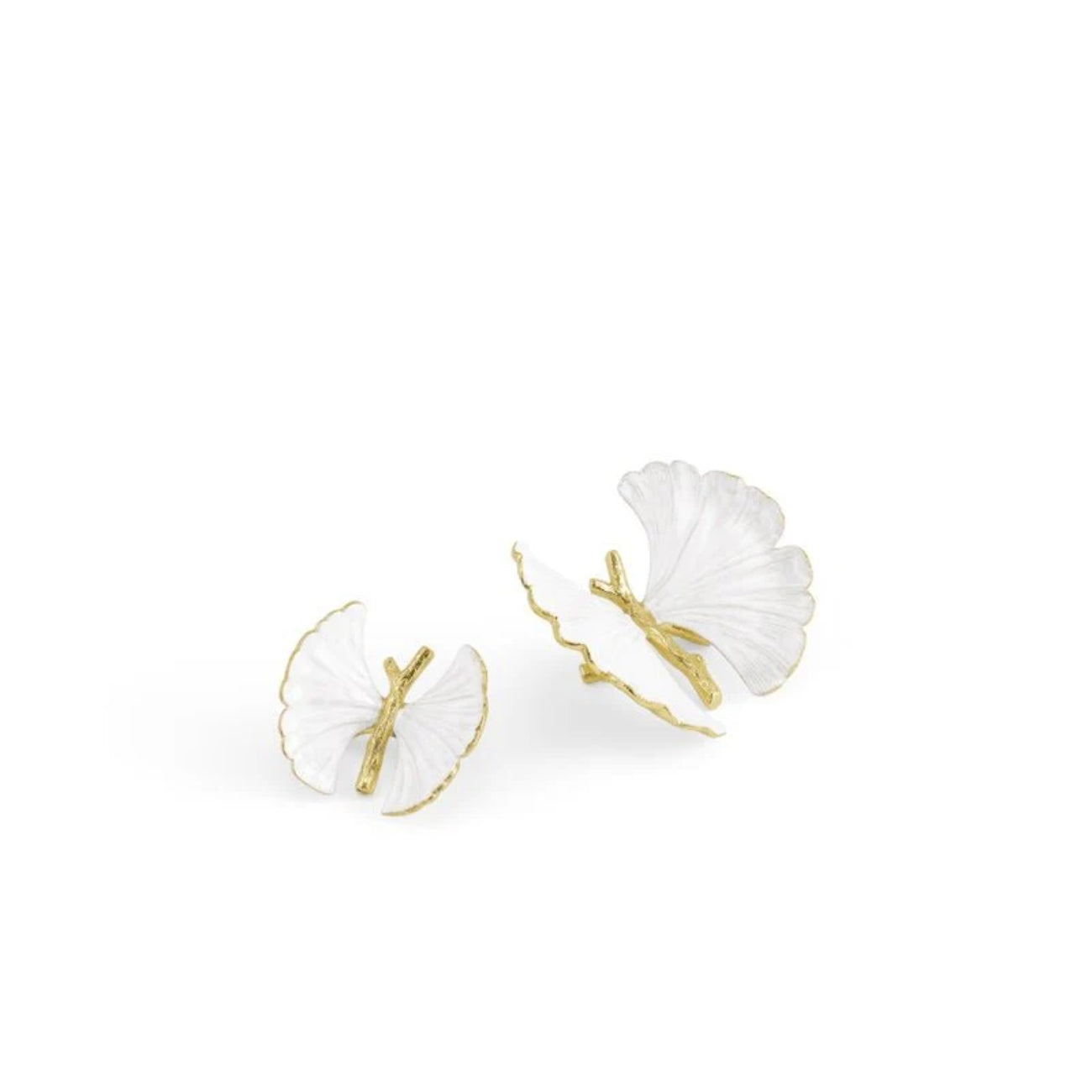 КОМПЛЕКТ 2БР ДЕКОРАТИВНИ ФИГУРИ MICHAEL ARAM BUTTERFLY GINKGO GOLD