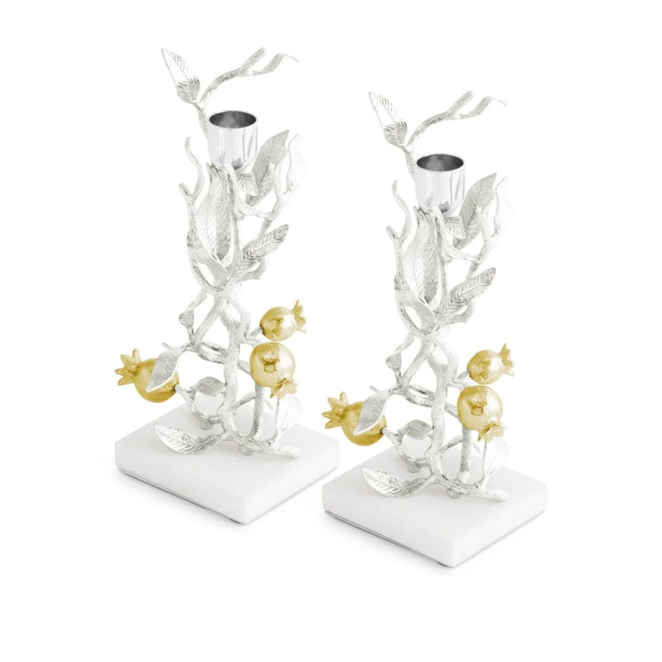 КОМПЛЕКТ СВЕЩНИЦИ 2БР MICHAEL ARAM POMEGRANATE SILVER/GOLD