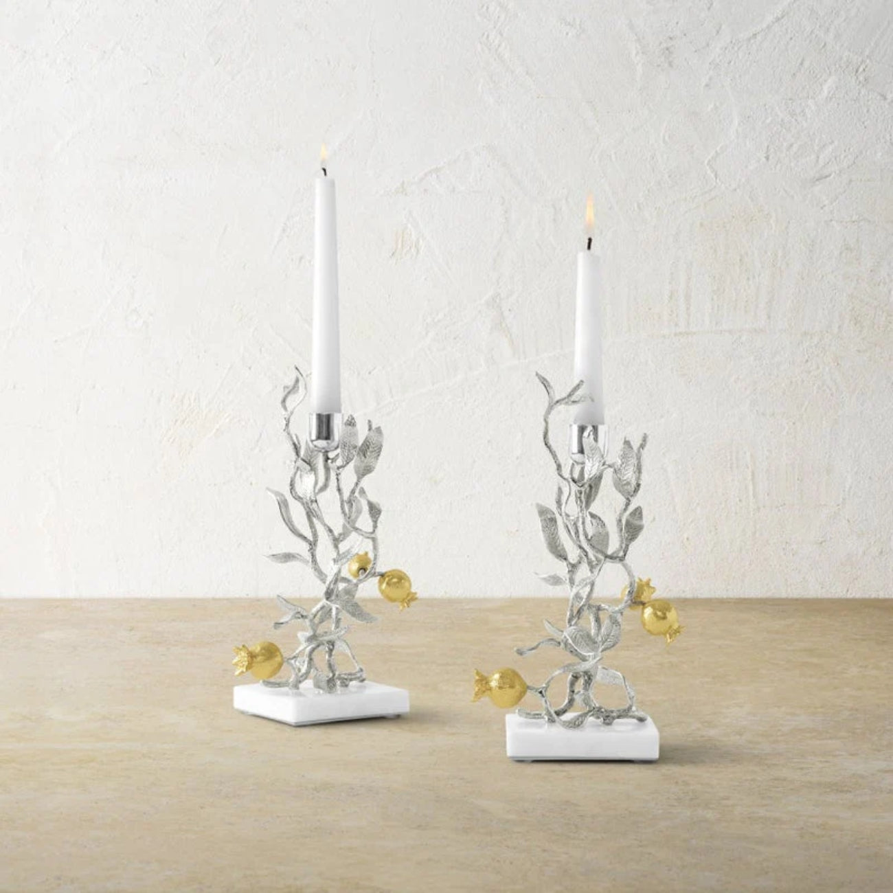 КОМПЛЕКТ СВЕЩНИЦИ 2БР MICHAEL ARAM POMEGRANATE SILVER/GOLD