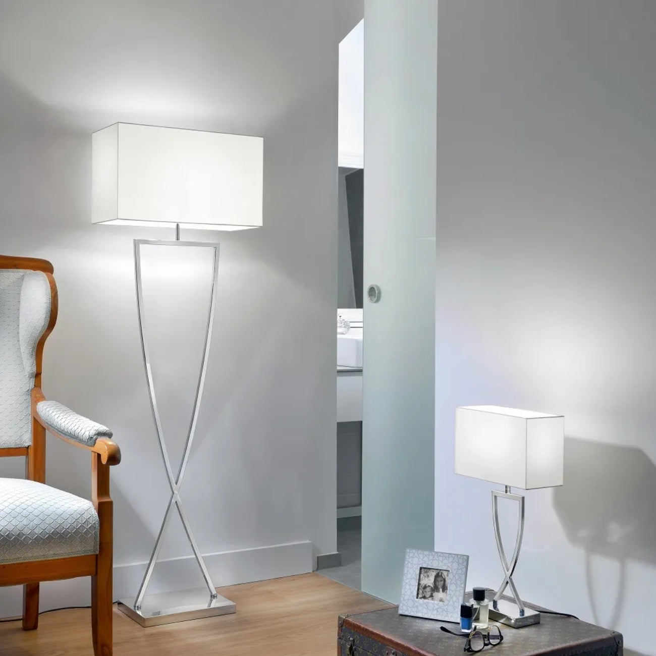 ПОДОВА ЛАМПА TOULOUSE SHADE WHITE H158 СМ