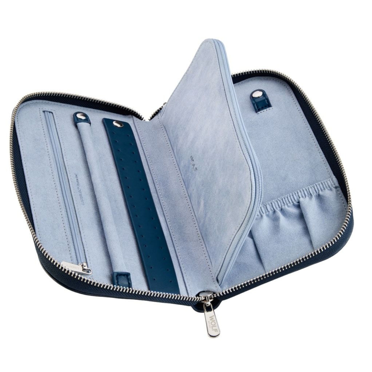 ЛУКСОЗНА ЧАНТА ЗА БИЖУТА PORTFOLIO WOLF&LIBERTY ALL OVER LANTHE NAVY