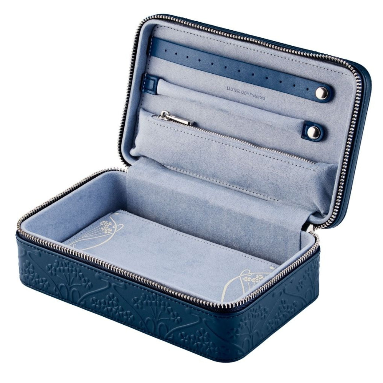 ЛУКСОЗНА ЧАНТА ЗА БИЖУТА M ZIP CASE WOLF&LIBERTY ALL OVER LANTHE NAVY