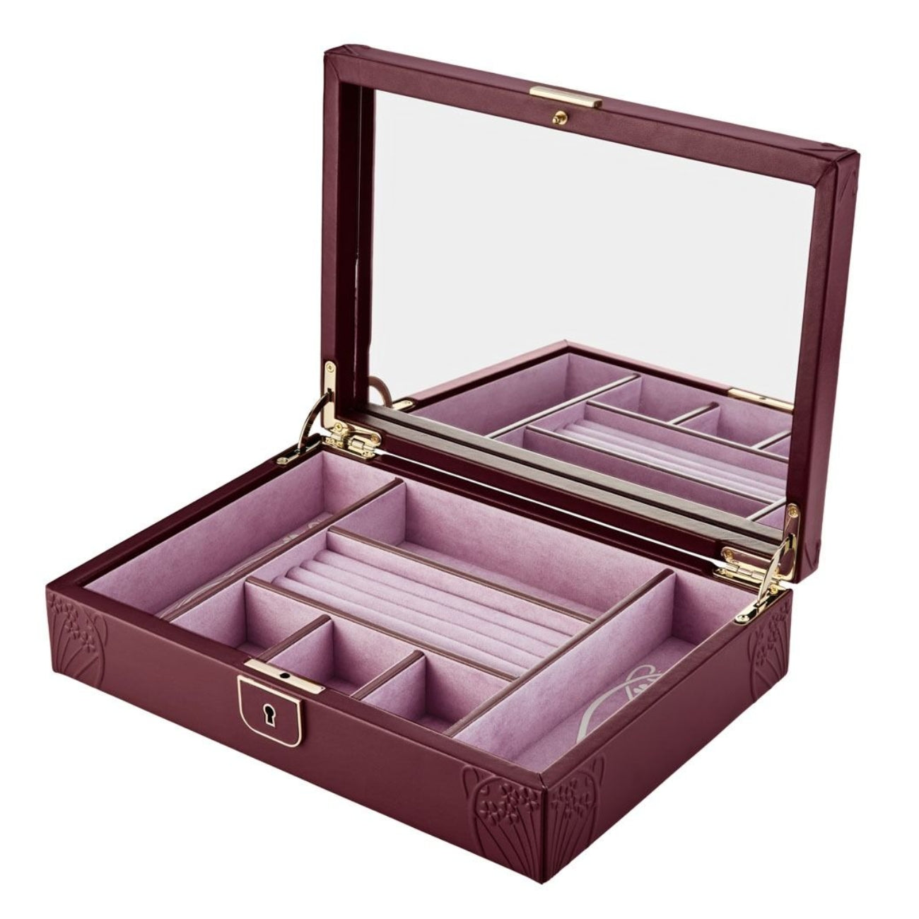 ЛУКСОЗНА КУTИЯ ЗА БИЖУТА M WOLF&LIBERTY LANTHE BURGUNDY