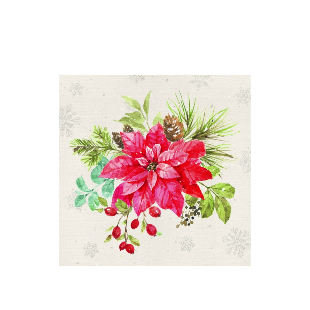САЛФЕТКИ IHR CHRISTMAS BOUQUET CREAM