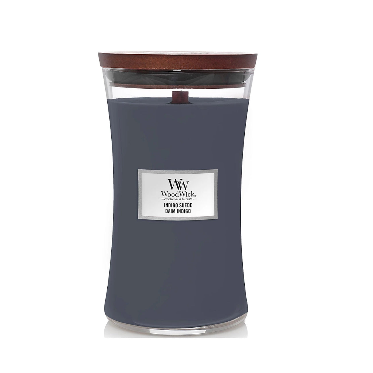 СВЕЩ WOOD WICK INDIGO SUEDE