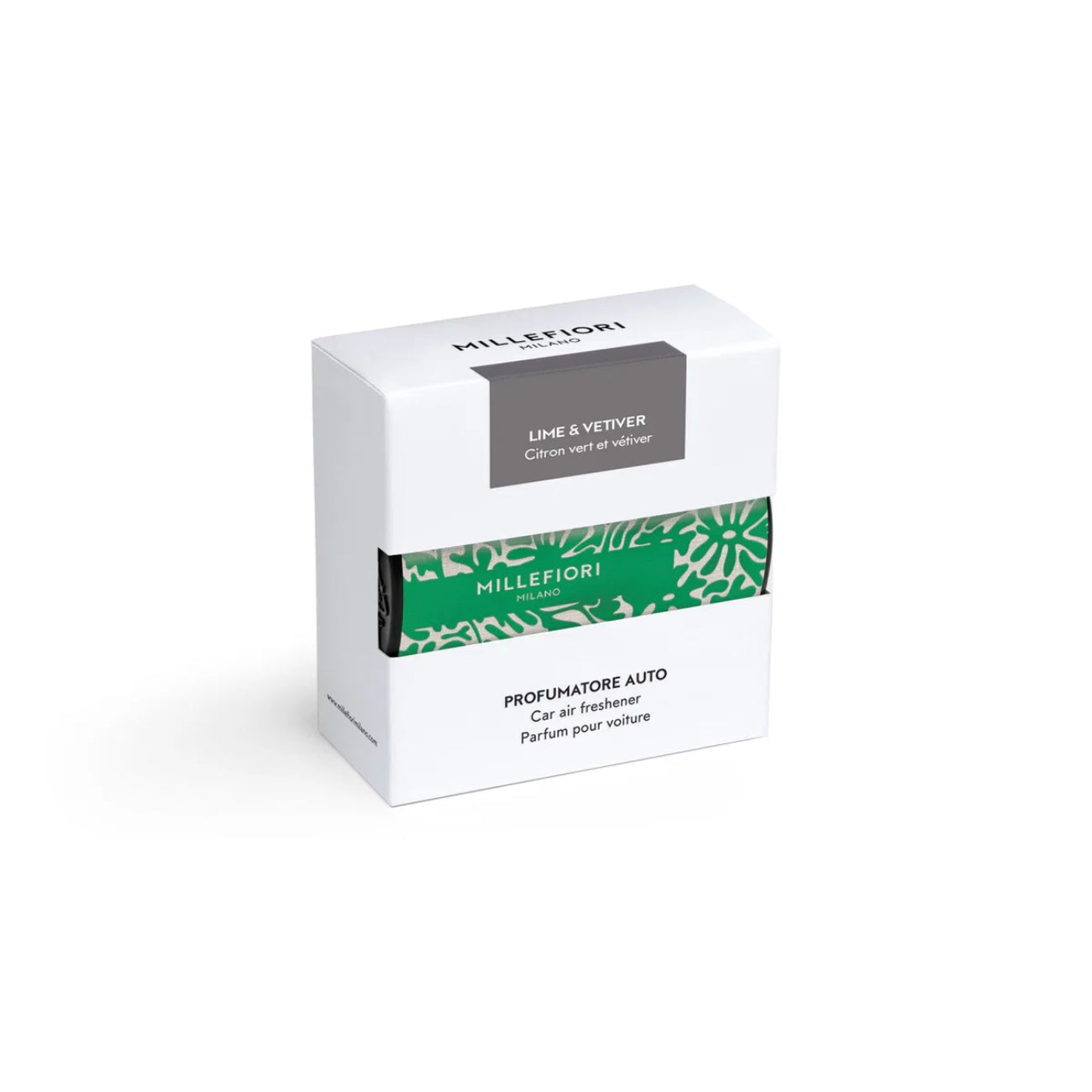 АРОМАТИЗАТОР ЗА АВТОМОБИЛ MILLEFIORI ICON TEXTILE - LIME&VETIVER