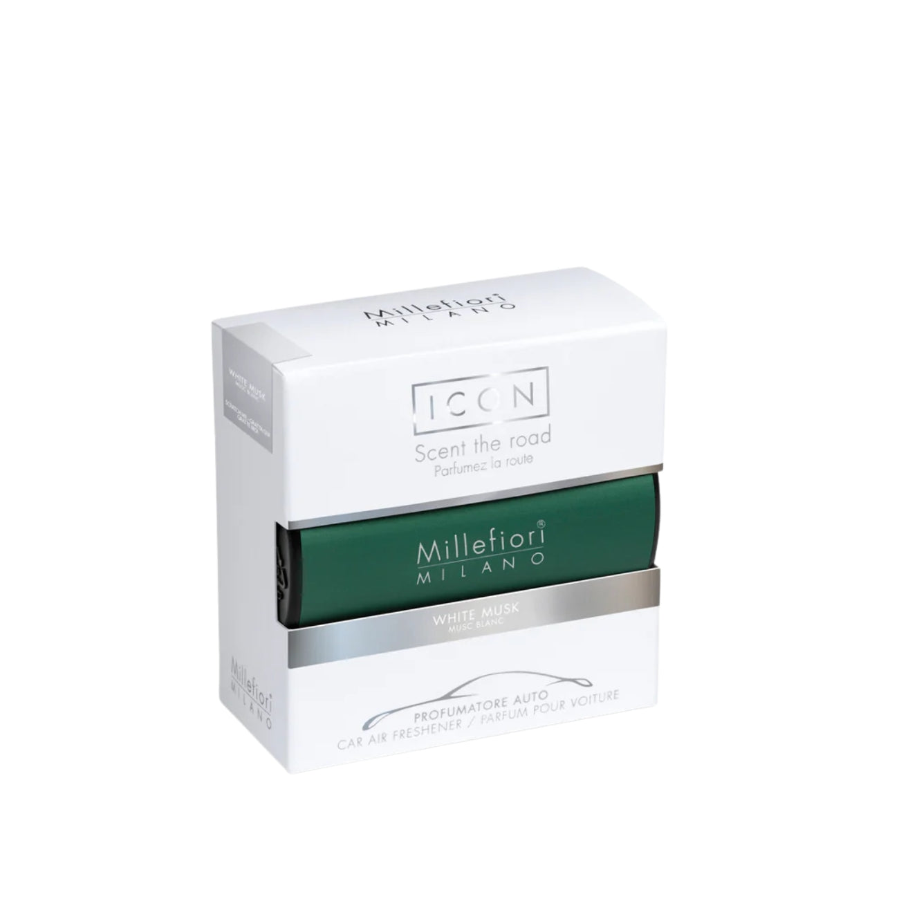 CAR AIR FRESHNER MILLEFIORI MILLEFIORI ICON CLASSIC GREEN WHITE MUSK