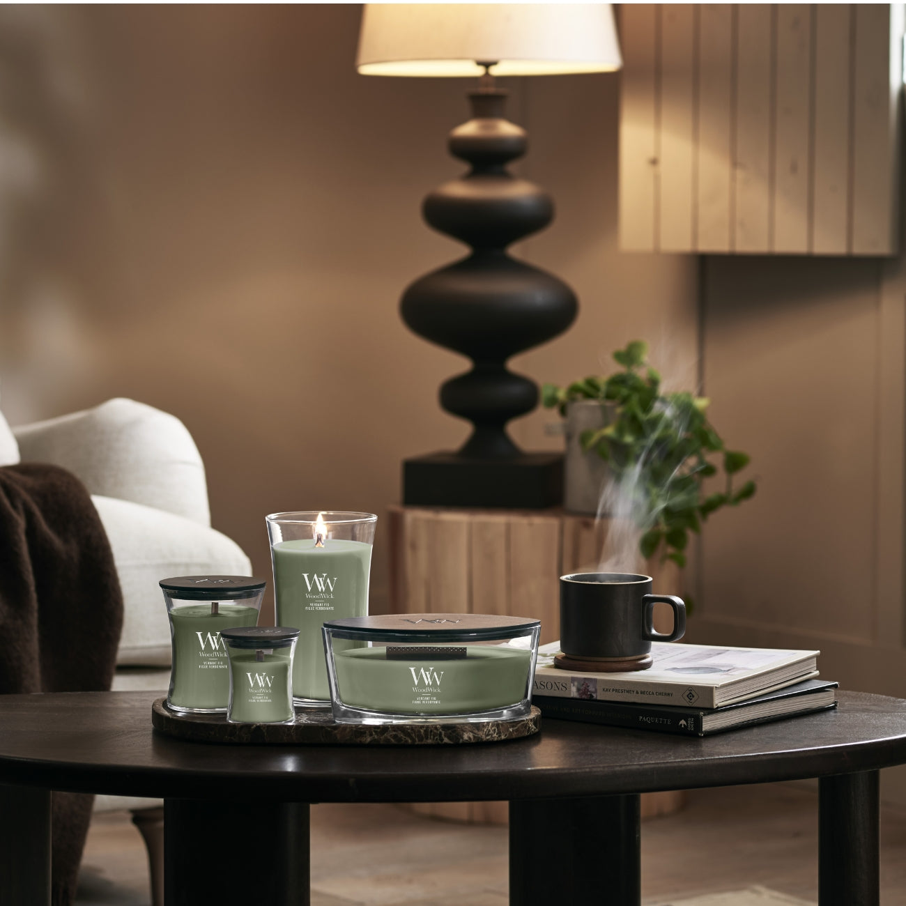 СВЕЩ WOOD WICK ЕЛИПС VERDANT FIG