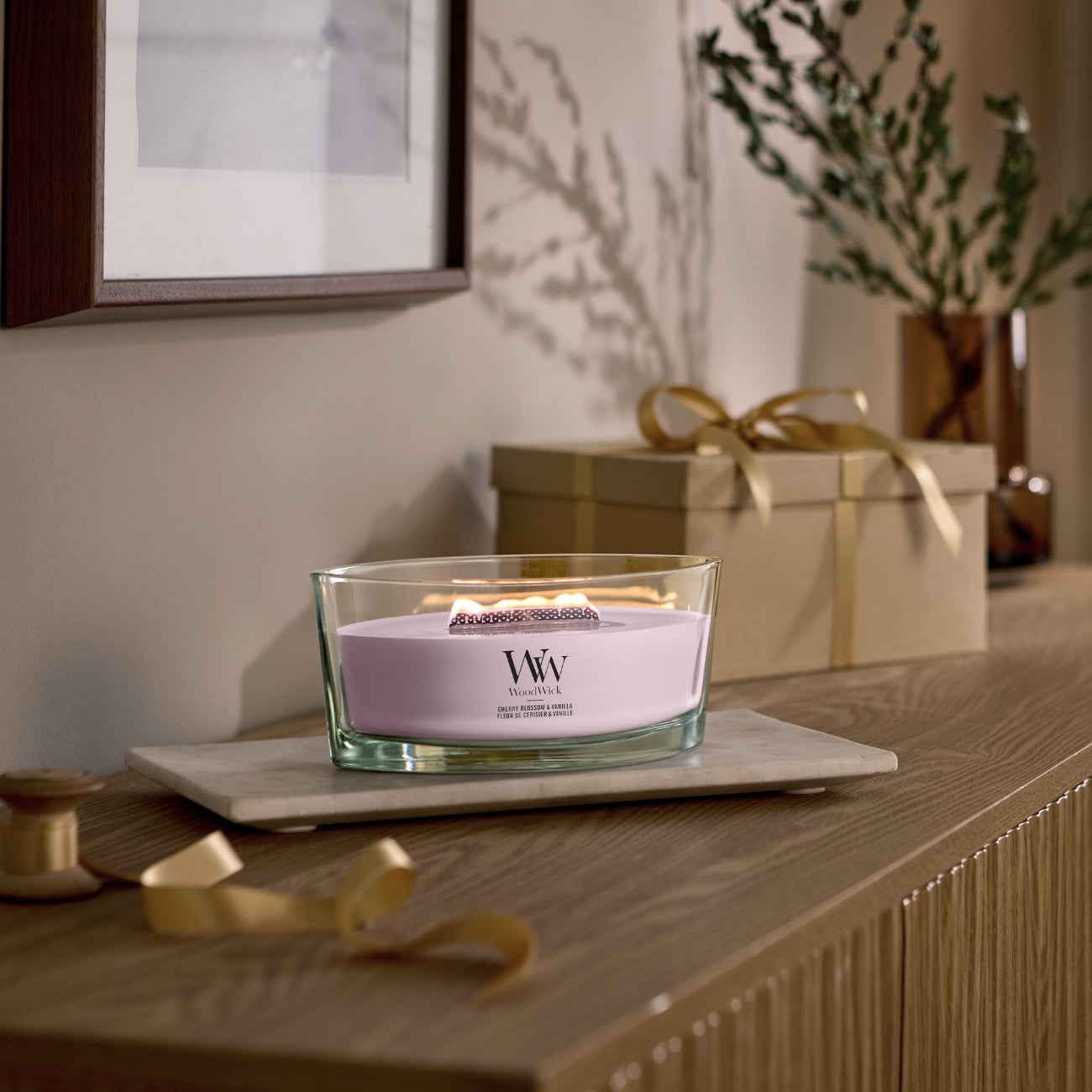 СВЕЩ WOOD WICK ELLIPSE CHERRY BLOSSOM&VANILLA